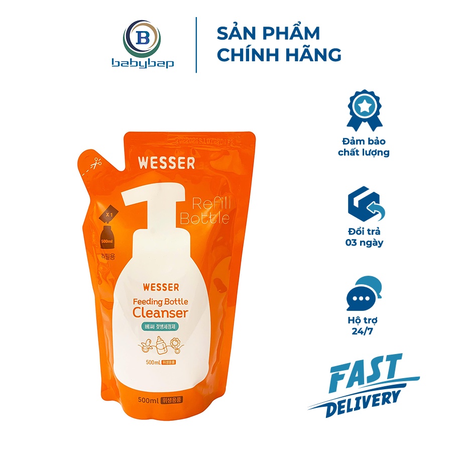 Nước rửa bình sữa Wesser 500ml