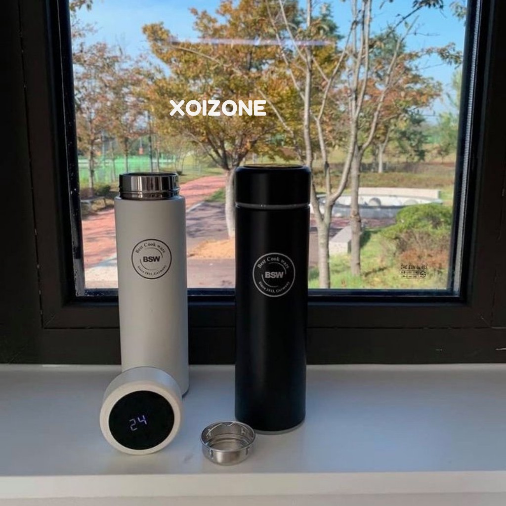 Bình giữ nhiệt BSW Hàn Quốc 450ml có nắp hiển thị nhiệt độ