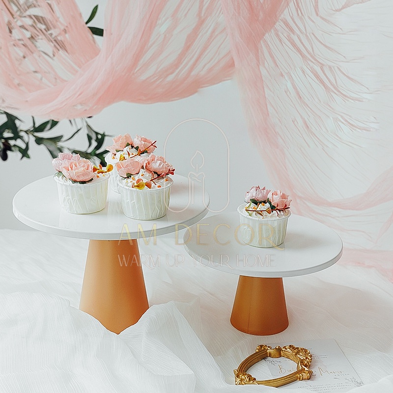 Kệ bánh, bàn mini để đồ trang sức, đạo cụ chụp ảnh decor trang trí phòng khách, phòng bếp sang trọng - AM Decor