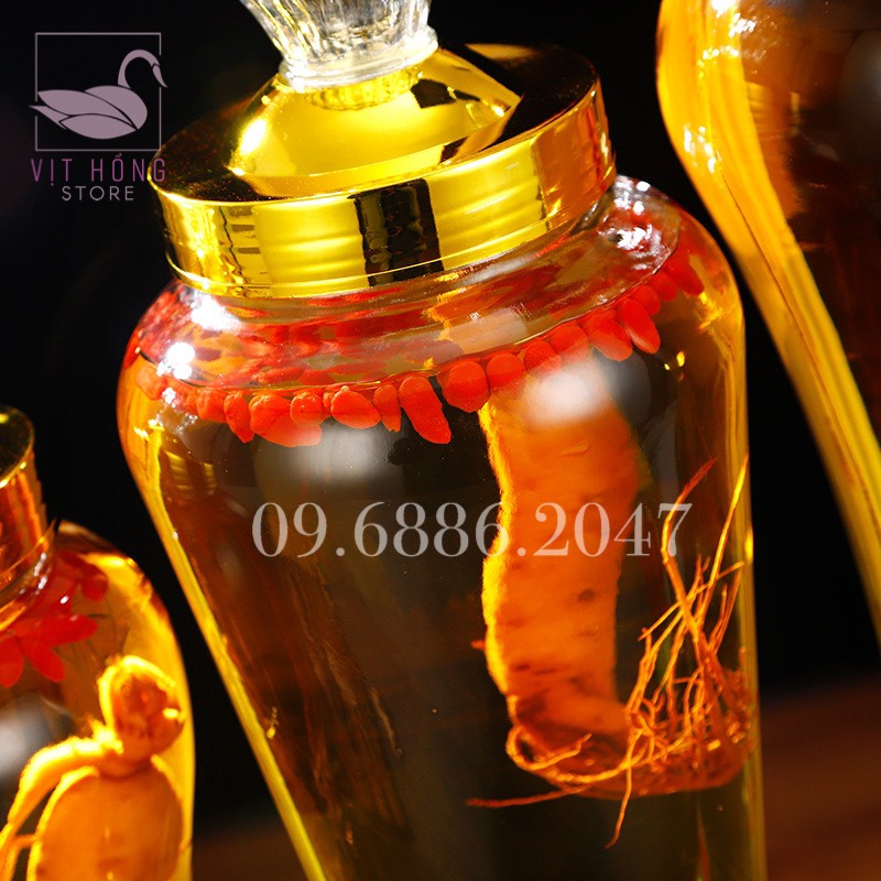 Bình ngâm rượu sâm thủy tinh 3L , 4L , 6L