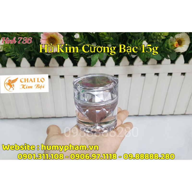 Chai Lọ Mỹ Phẩm - Hủ Đựng Kem Face Kim Cương 15g