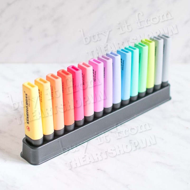 Bộ bút dạ quang STABILO Boss Original Highlight 23 màu pastel và màu dạ THEARTSHOP