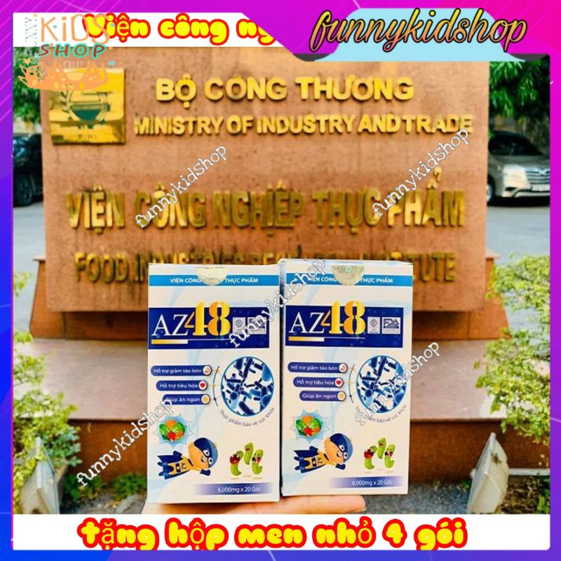 [Combo 2 Tặng 1 hộp 4 gói] Men hỗ trợ tiêu hóa AZ48 - Men tiêu hóa AZ48- Men vi sinh Az48 giúp bé hết táo bón, biếng ăn