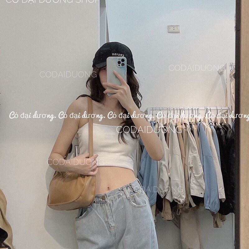 Áo 2 Dây Bún Chất Zip Co Dãn - Áo Quây Mặc Trong Kiểu Dáng Trẻ Trung