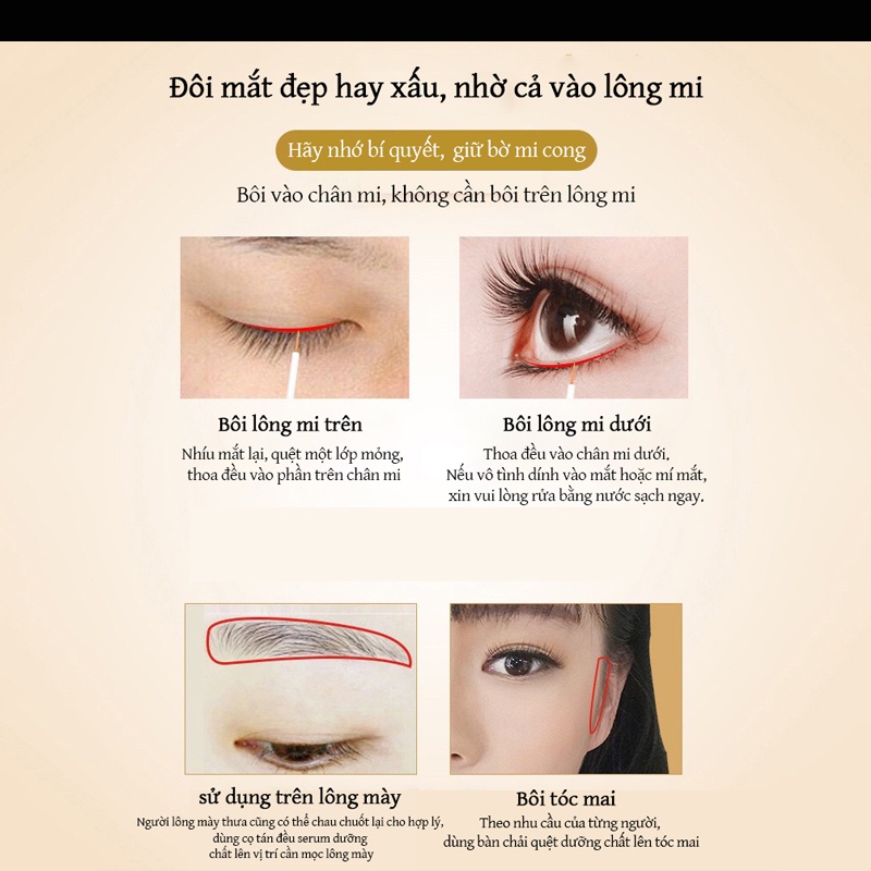 Serum lông mi 10ml lông mày dưỡng lông mi giúp mi dai và không dễ rụng làm cho lông mi dày
