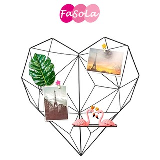 Kệ sắt treo tường trang trí hình trái tim, kệ khung sắt treo tường decor FASOLA