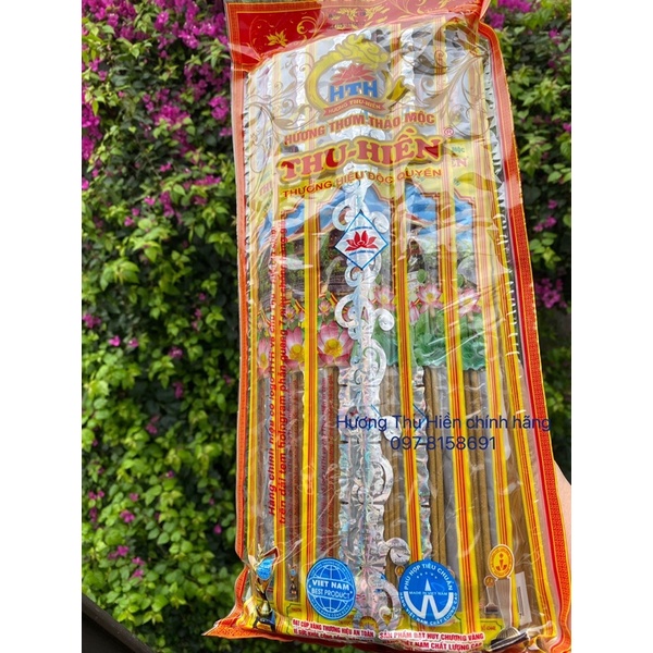 Hương thảo mộc Thu Hiền cao cấp dài 38cm, hương cuốn tàn, đậu tàn trắng.