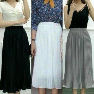Chân Váy Midi Voan Dập Ly Hot Nhất