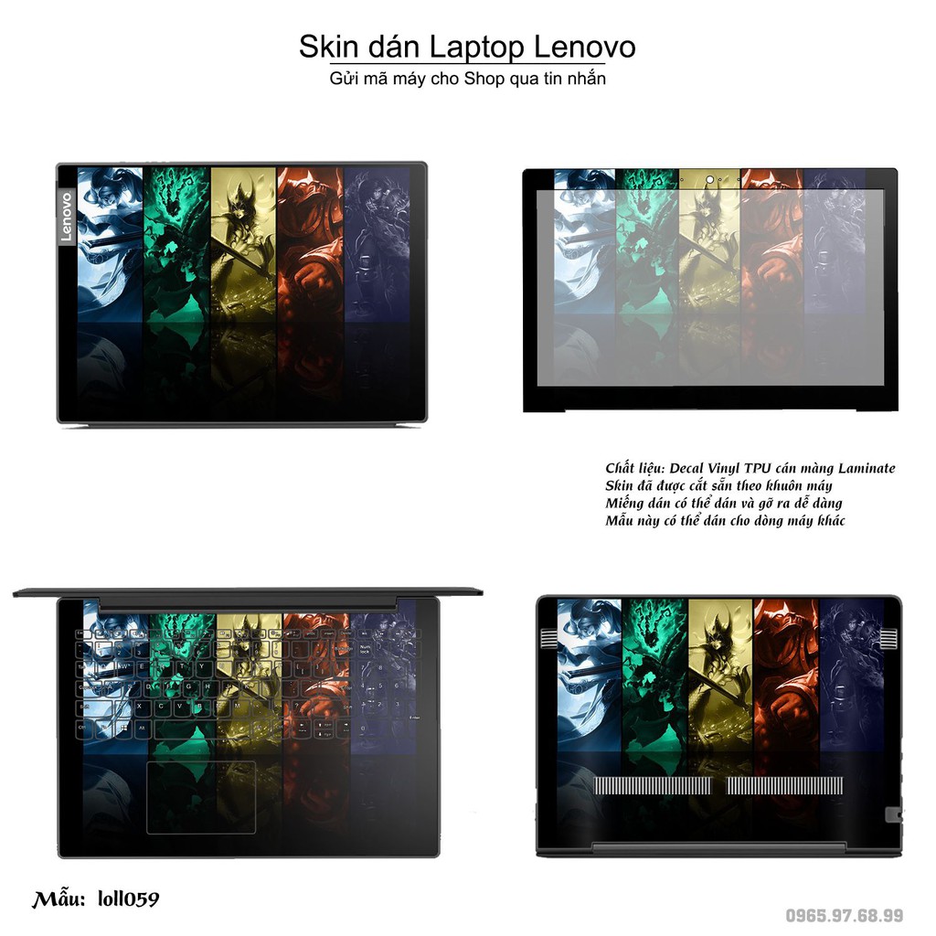 Skin dán Laptop Lenovo in hình Liên Minh Huyền Thoại nhiều mẫu 8 (inbox mã máy cho Shop)