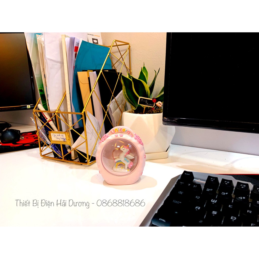 Đèn ngủ trang trí hình kỳ lân - ngựa unicorn dễ thương - trang trí căn phòng vintage giá rẻ siểu tiết kiệm