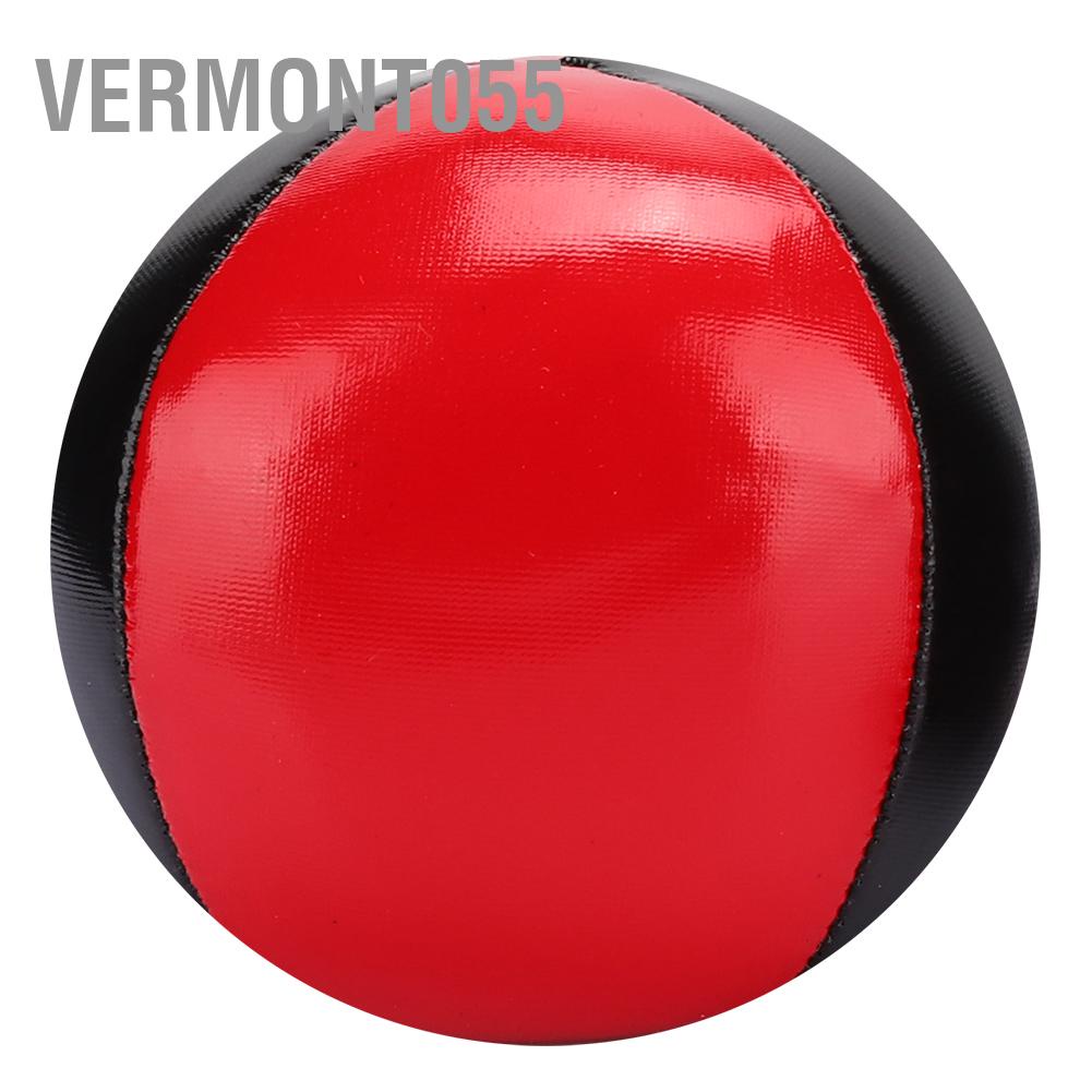 Có thể bán buôn Set 3 quả bóng tung hứng da PU đỏ đen hạt mịn EPS cao cấp vermont055 Hàng giao ngay