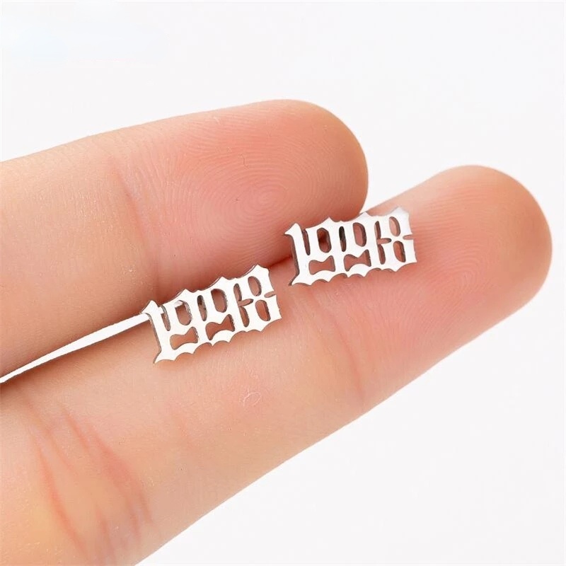 Bông tai thép không gỉ phong cách năm mới hợp thời trang dành cho cả nam và nữ