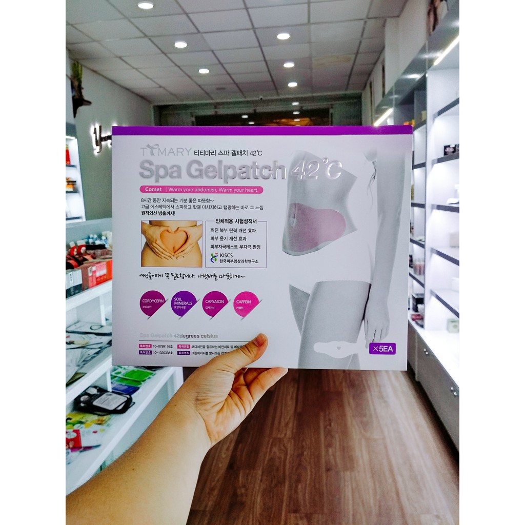 [Set 5 miếng] Miếng Dán Tan Mỡ Bụng Ttmary Spa Gel Patch 42°C siêu HOT