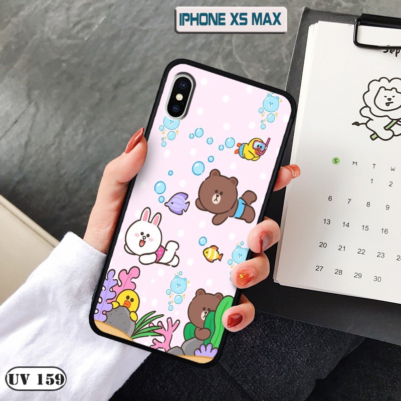 Ốp lưng nhám Iphone xs max - in hình