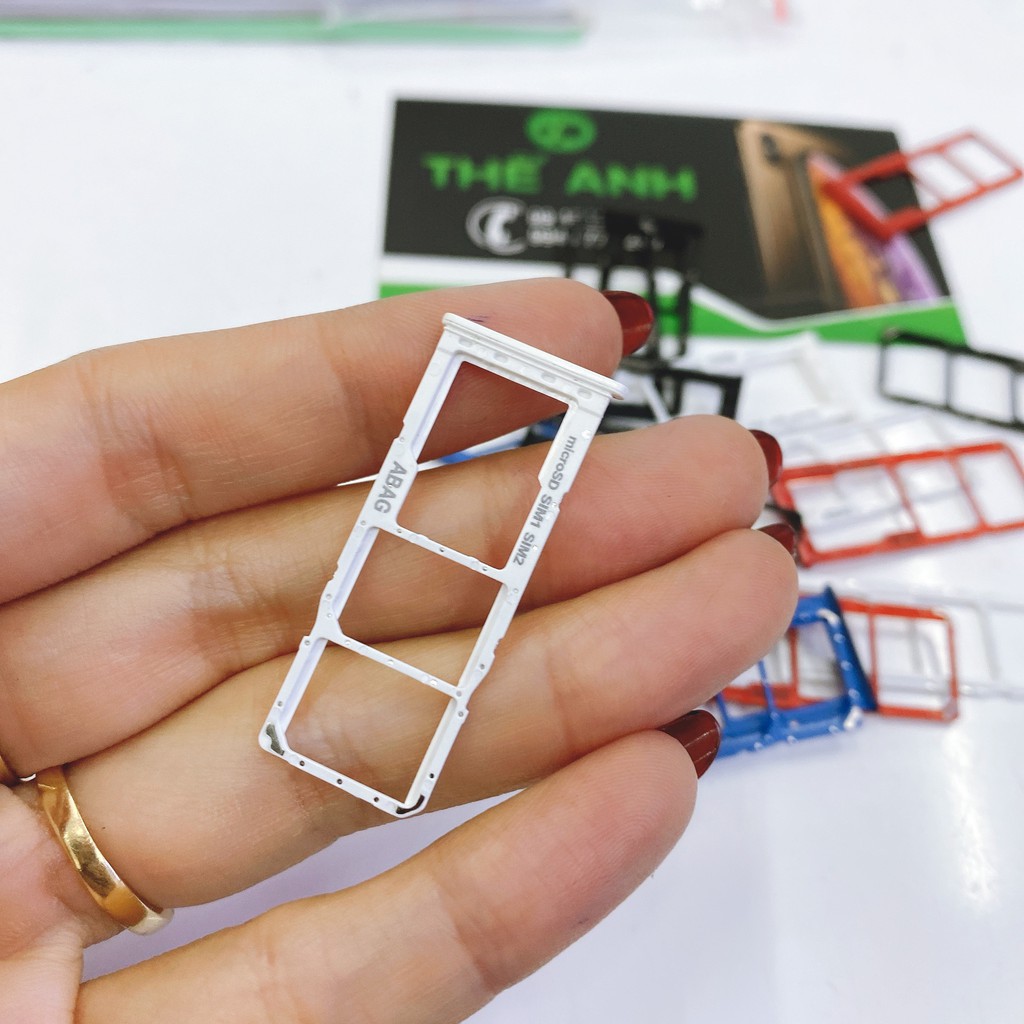 Khay sim, khay đựng sim Samsung A21s SM-A217 nhiều màu hàng chất lượng bao đổi trả