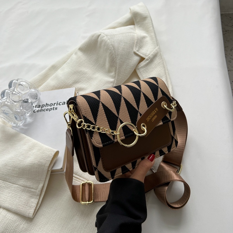 Túi Đeo Chéo Hình Vuông Nhỏ jacquard Hàng Mới Dành Cho Bạn Nữ