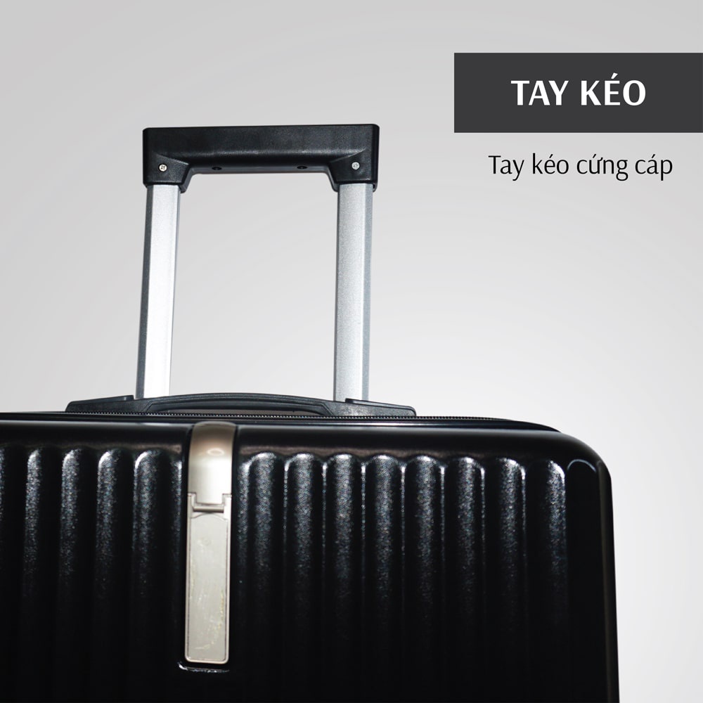 Vali kéo nhựa VL035 size 22 màu kem - Vali kéo nhựa TOPBAGS