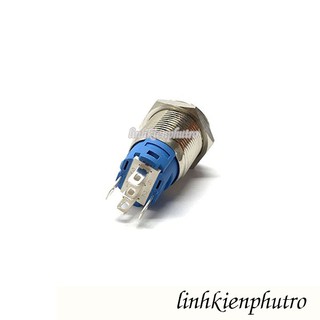 Nút Nhấn Reset 16mm 5 Chân - Vòng Đèn 12V