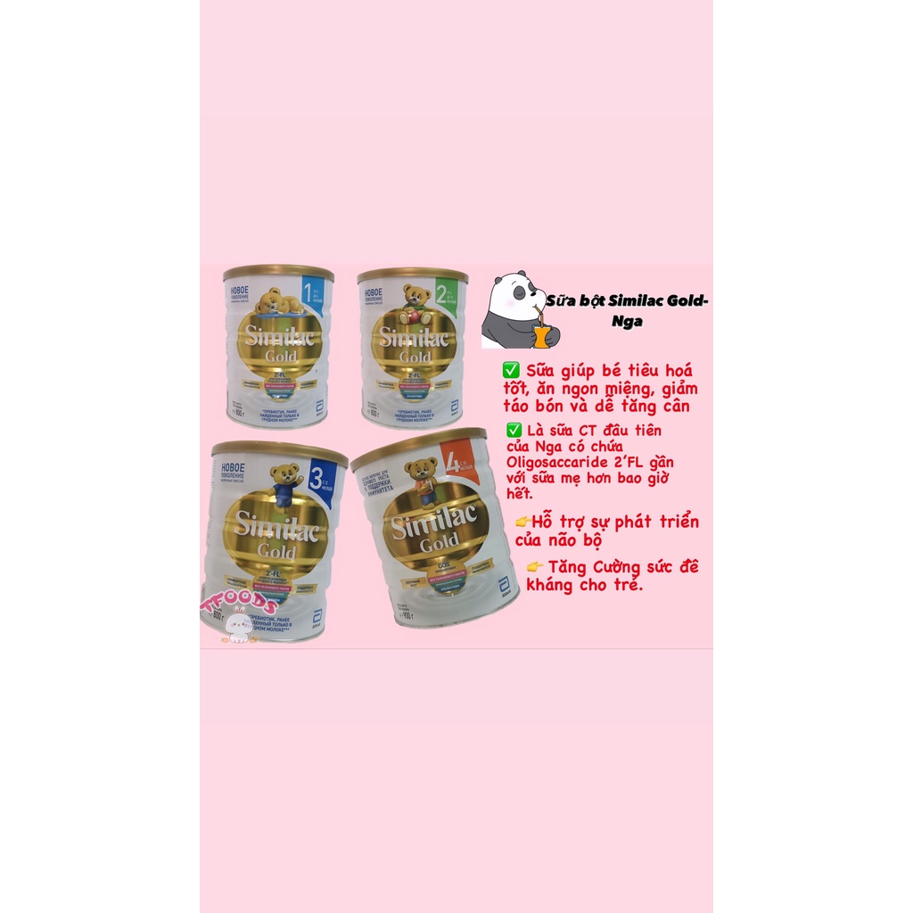 Sữa Similac Gold Nga Số 1, 2, 3, 4 800g