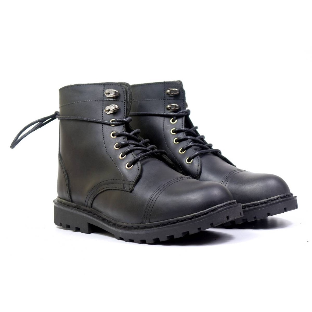 Giày Boots Doc.058 Full Black Da Bò sáp đen size 36->44  Lucas Shoes  Bảo hành 1 năm | WebRaoVat - webraovat.net.vn