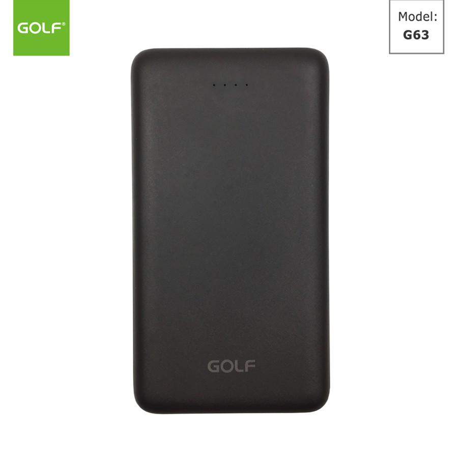 [Mã NOWSHIPVUI2 giảm 25k đơn 50k] Pin Sạc dự phòng Golf G63 20,000mAh /3.7V Li-Polymer - 2 cổng sạc USB - Đen