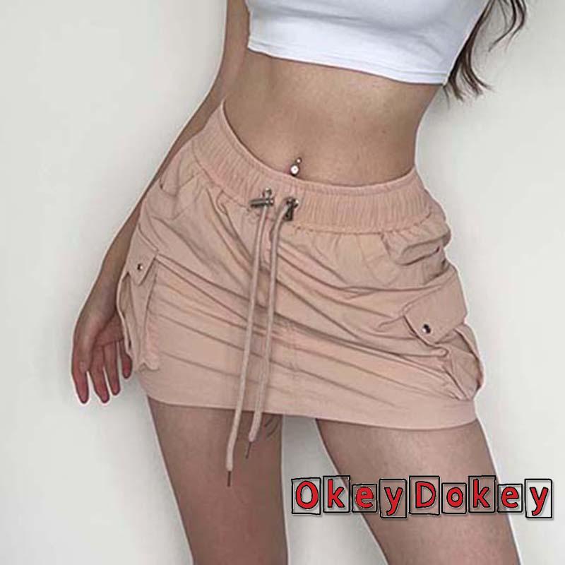 Chân Váy Bút Chì Y2K Có Túi Phong Cách Cổ Điển Cho Nữ