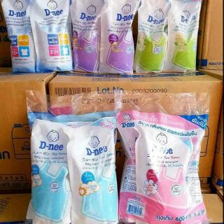 ( Chính hãng ) Nước giặt Dnee  Thái Lạn dạng túi 600ml giặt cực kì thơm quần áo bé ; mềm mại