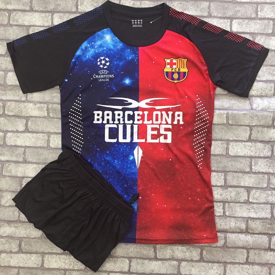 QUẦN ÁO BÓNG ĐÁ THỂ THAO BARCA HAI MÀU MỚI 2019-2020