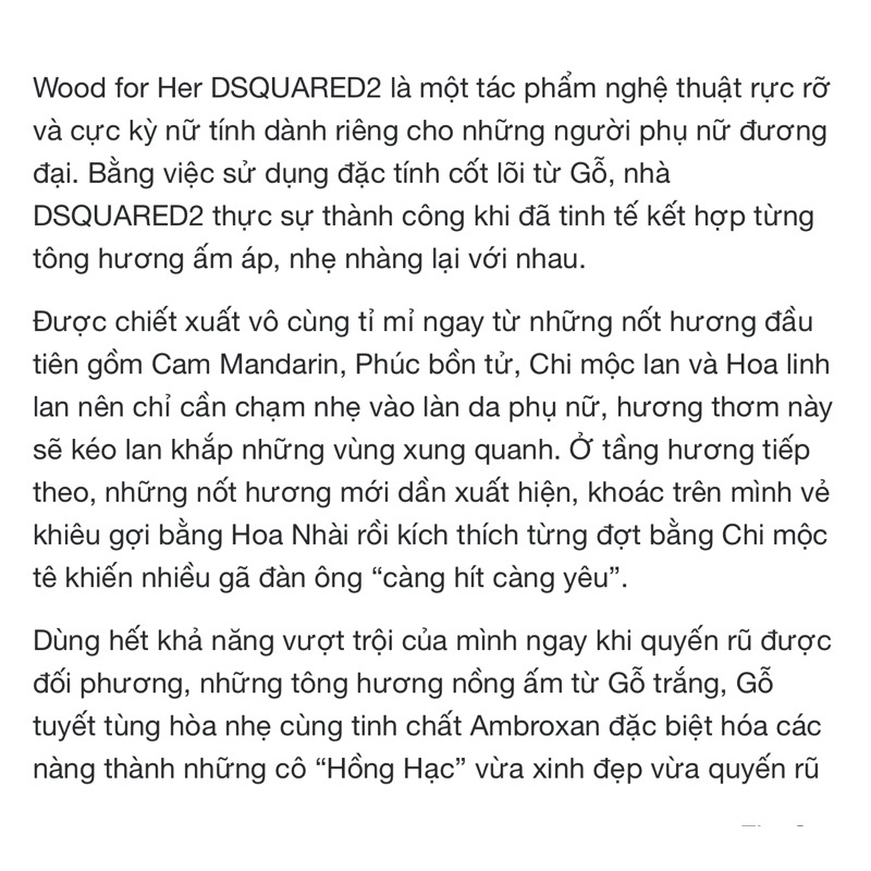 Ds • WOOD HER ( Hồng ) - Eau de Toilette - 10ML Nước Hoa Chính Hãng