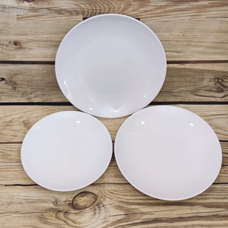 Dĩa tròn ảo sứ minh long 13,15,18,22,26,28cm - dĩa tròn ảo sứ trắng minh long
