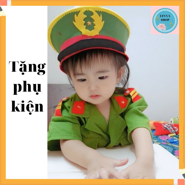 Combo 2 Bộ Cảnh Sat Trẻ Em Màu Xanh Đầy Đủ Phụ Kiện