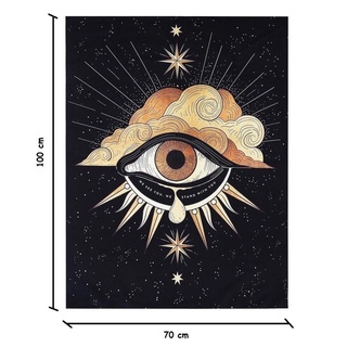 Khăn treo tường Thảm trang trí Sun Moon Tarot độc đáo Boho Bohemian