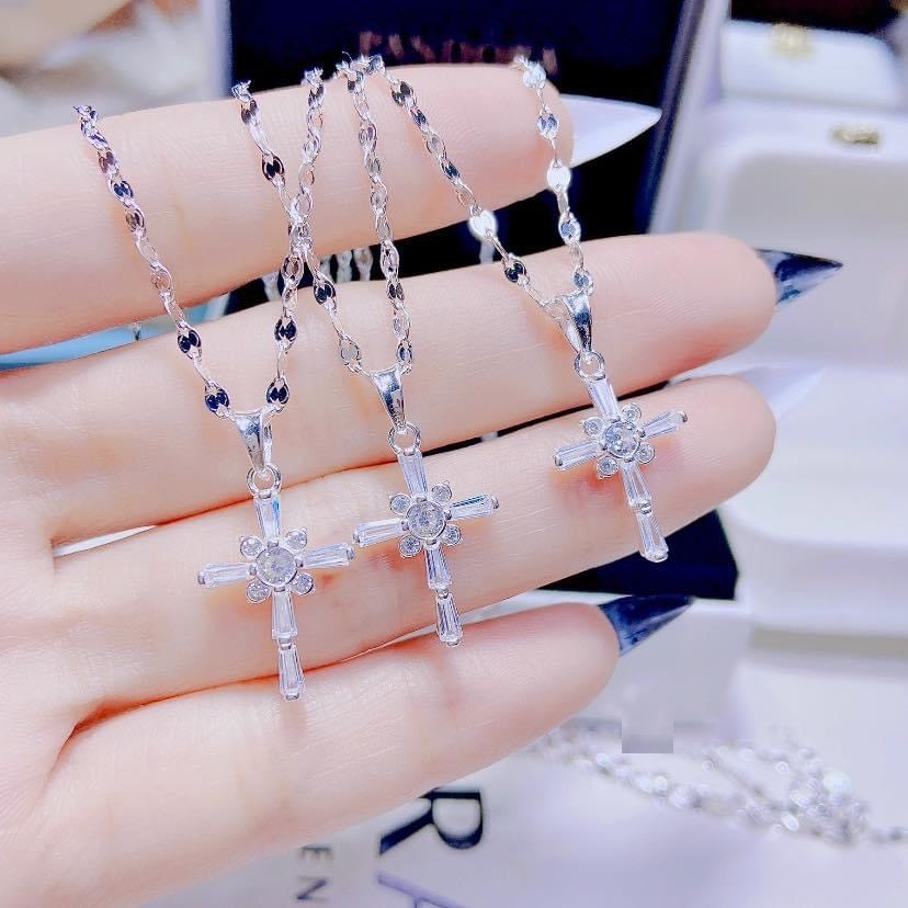 Dây chuyền bạc nữ mặt thánh giá cao cấp - Trang sức bạc Evasilver
