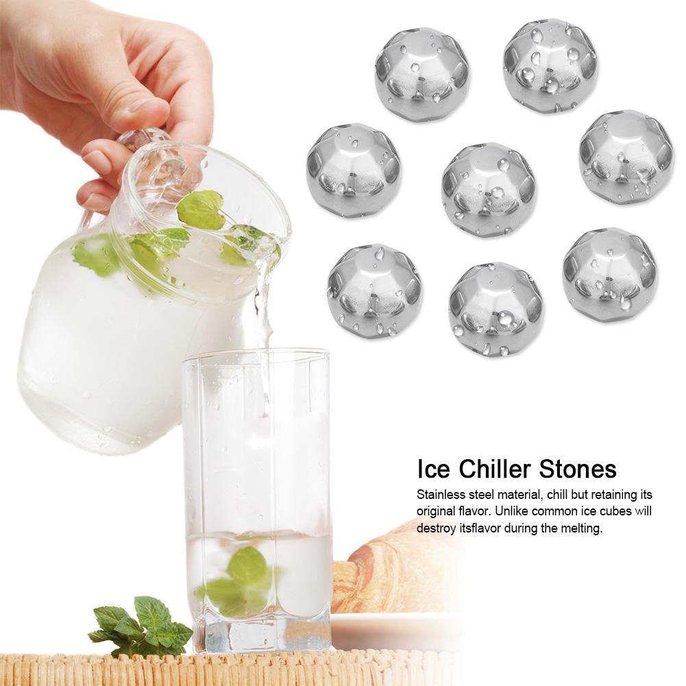 Steel Ice Sphere Chill Wine Whiskey Drink Chiller Stone Rock