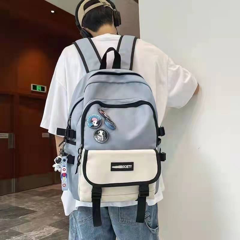 Schoolbag male college student large capacity Junior High School Student Backpack 2022 backpack female ins