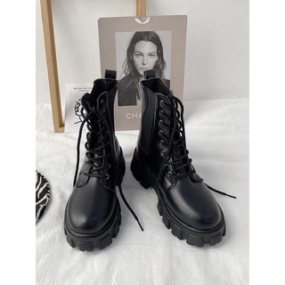 Giày boot MÃ A1732 Đế chiến binh ngầu bôt ullzang basic co dãn mùa thu đông boots boost bốt
