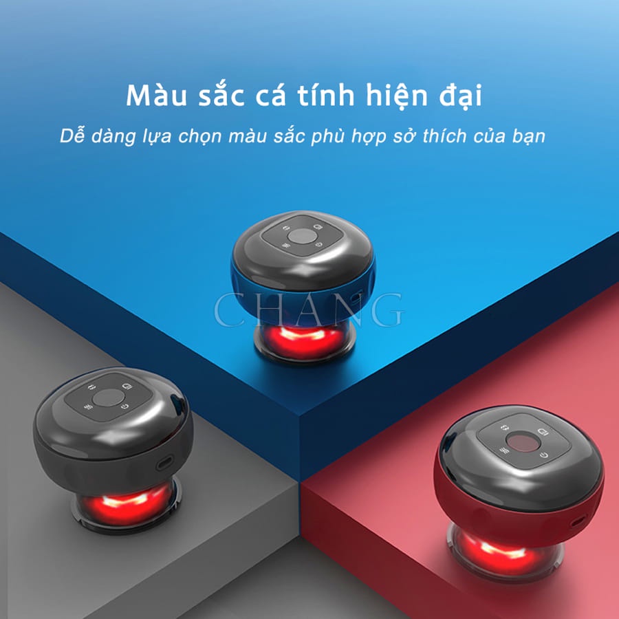 Máy Mát Xa Giác Hơi, Cạo Gió Bằng Điện Có 6 Tốc Độ Điều Chỉnh Và Màn Hình Led Màu Đỏ