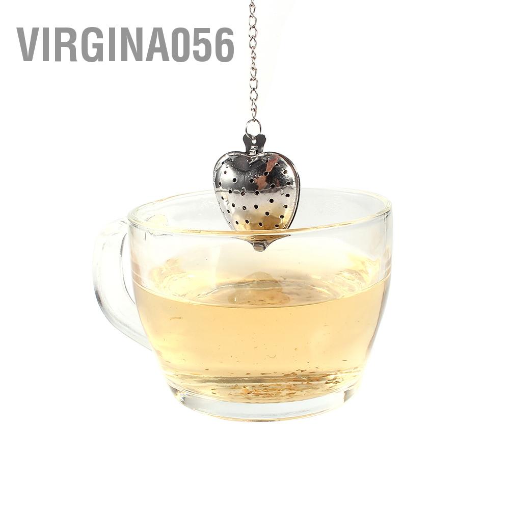 Hàng Hot Bộ lọc trà lỏng bằng thép không gỉ Bộ lọc lá Bộ lọc Khuếch tán Gia vị thảo mộc Chuỗi trái tim tình yêu Hàng giao ngayVirgina056