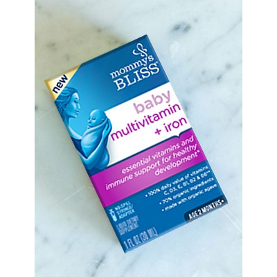 Vitamin Tổng Hợp Chứa Sắt hữu cơ Mommy's Bliss (Baby Multivitamin + Iron Organic Drop) - cho bé từ 2 tháng