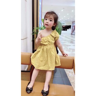 váy lệch vai cho bé