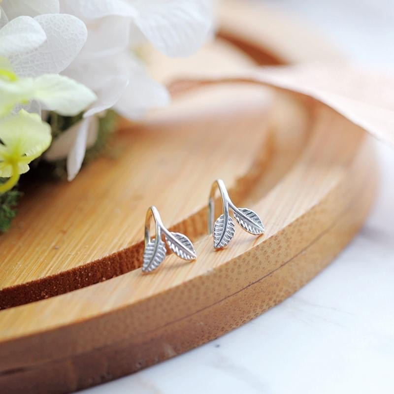 Bông tai nữ đẹp bạc ta thật 925 dễ thương phong cách Hàn Quốc cá tính