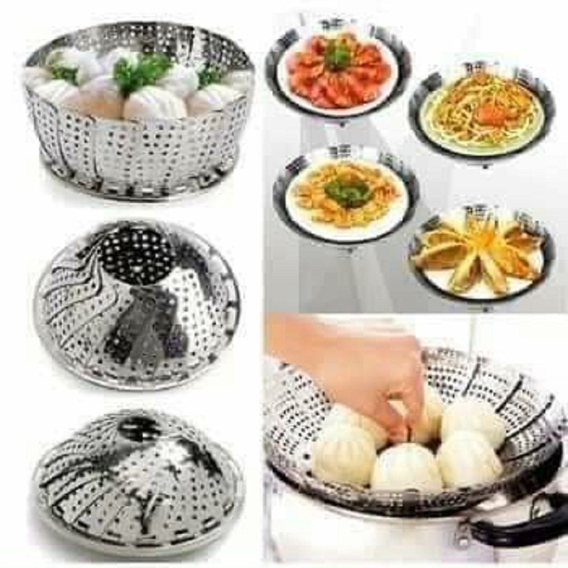 Vỉ Xửng Hấp Xòe Inox Đồ Xôi Hấp Bánh Cách Thủy Gấp Gọn Hàng Việt nam