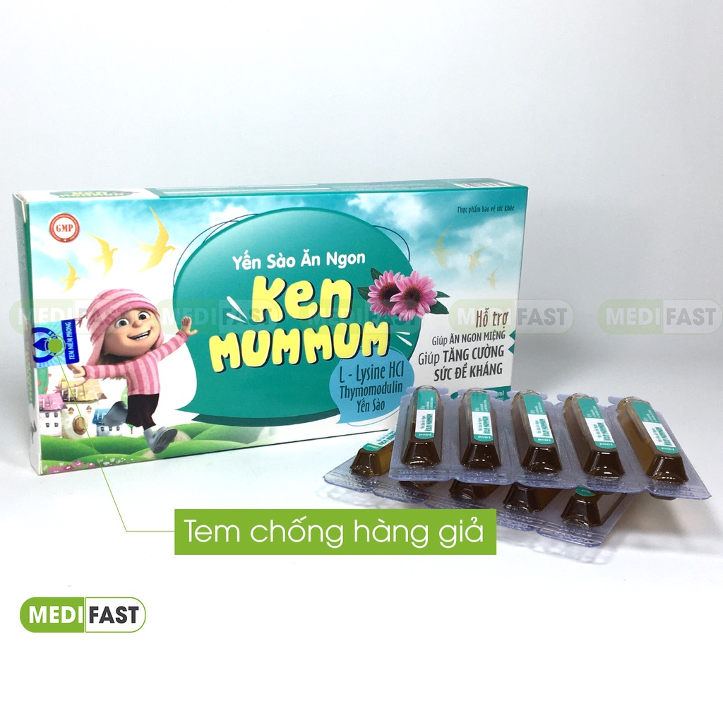 Yến sào ăn ngon giúp bé ăn ngon miệng, ngủ ngon không quấy khóc ban đêm, tăng đề kháng - Hộp 20 ống Yến xào