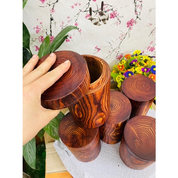 Hộp trà gỗ trắc dây