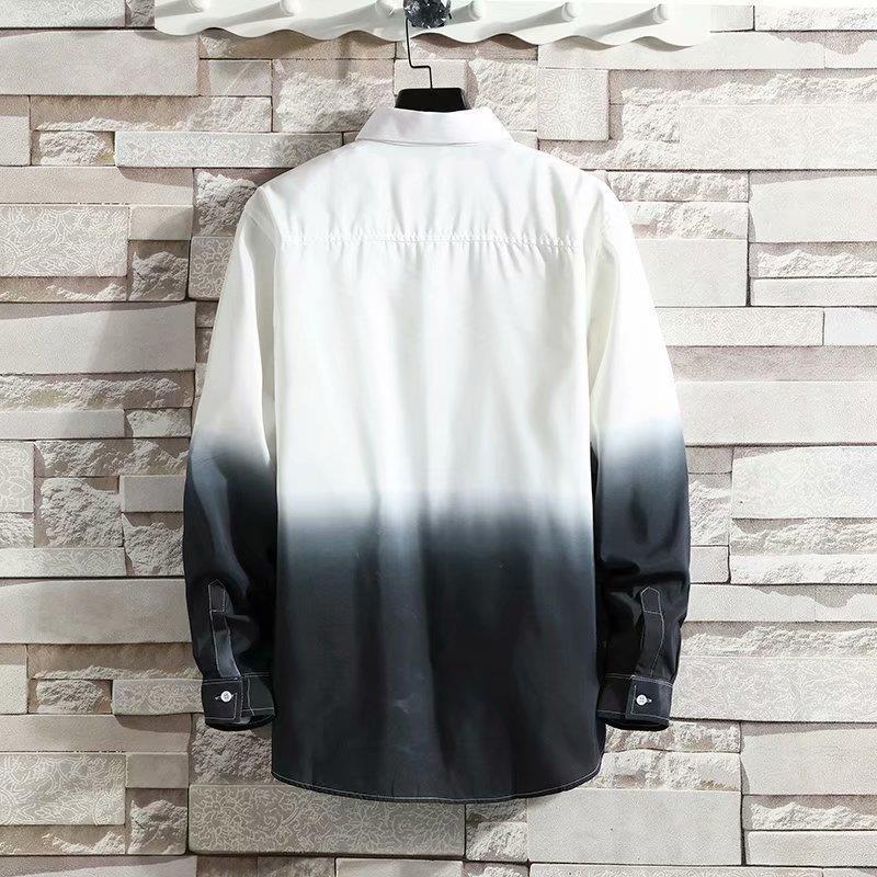 Áo Khoác Sơ Mi Tay Dài Dáng Rộng Màu Sắc Gradient Phong Cách Hàn Quốc Cho Nam Giới | BigBuy360 - bigbuy360.vn