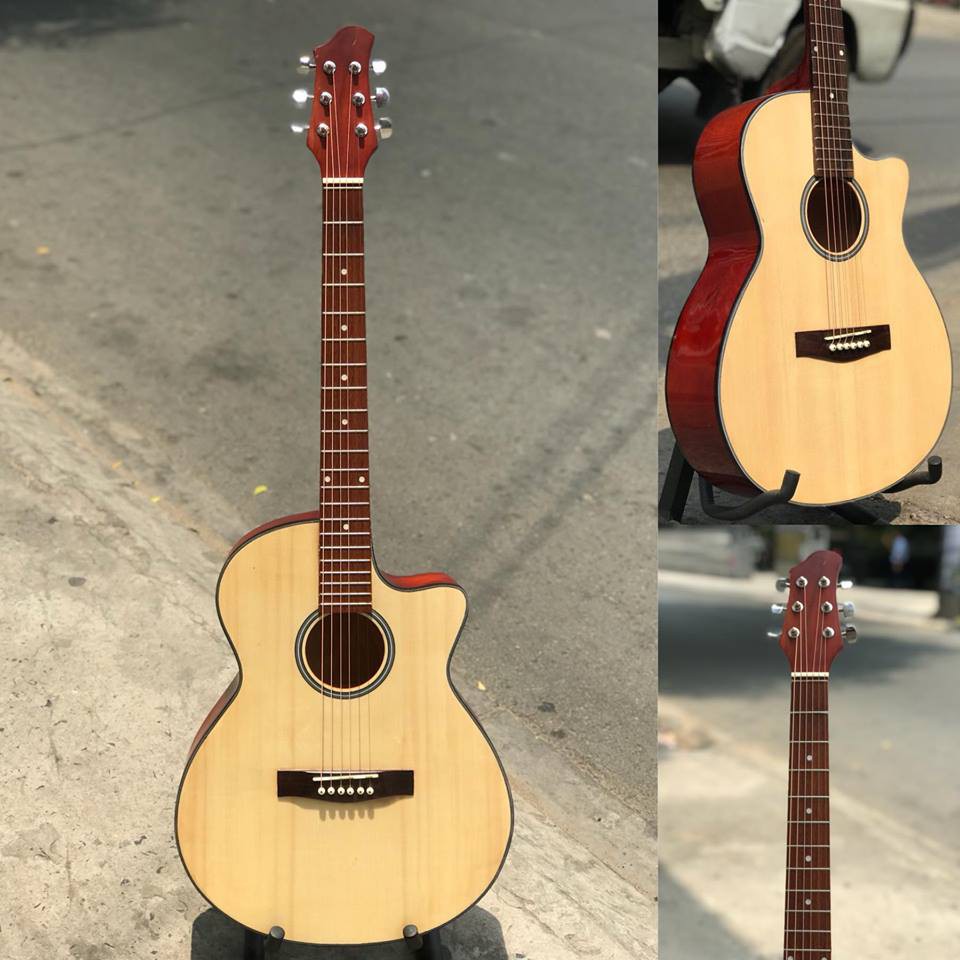 Đàn Guitar acoustic + Compo 9 phụ kiện cho guitar ( Bao da, capo, bộ dây, lục giác, móng cái, tay quay, hộp pick..)