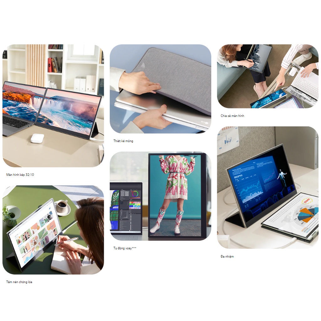 Màn hình di động LG Gram View 16MQ70.ASDA5 16″ 2K WQXGA (2560 x 1600) IPS Type-C | BigBuy360 - bigbuy360.vn