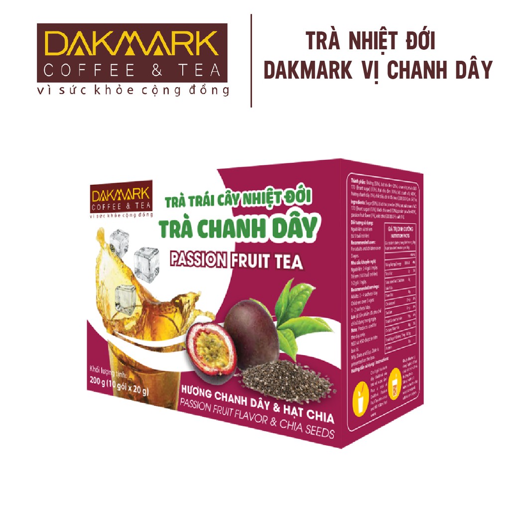 Trà trái cây Vị chanh dây DakMark 200g (10 gói*20g) | BigBuy360 - bigbuy360.vn