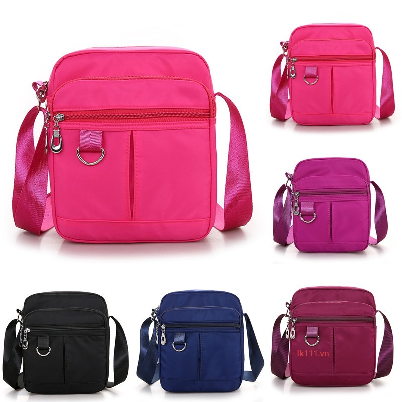 1 Túi Đeo Chéo Đựng Điện Thoại / Hộ Chiếu Mini Bằng Nylon Chống Nước Đa Năng Cho Nữ