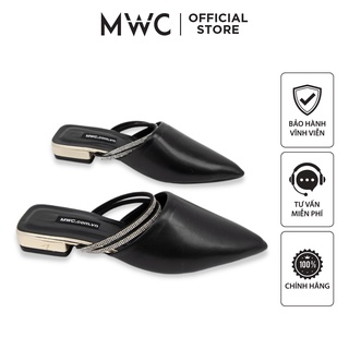 Dép mwc 3332 - sục nữ đế bệt quai mảnh đính đá sang chảnh